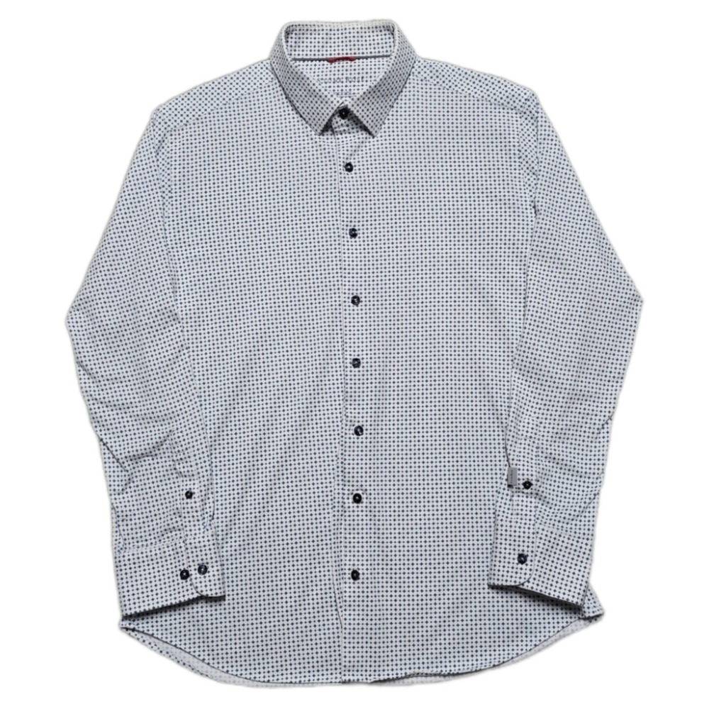 Stone Rose Mens 2XL Geometric‎ Print Long Sleeve Oxford Button Shirt Designer